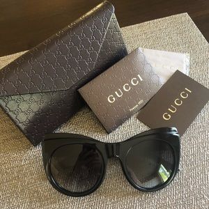*SOLD* Gucci Oversize Cat Eye Gradient Sunglasses